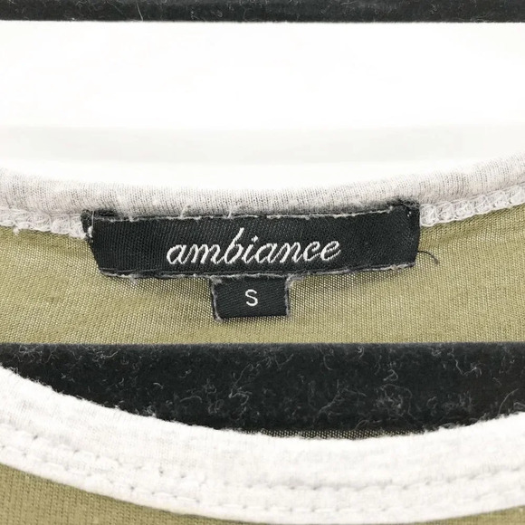 Ambiance Women's Green Short Sleeve Stretch Crop Top Size S - Picture 4 of 5